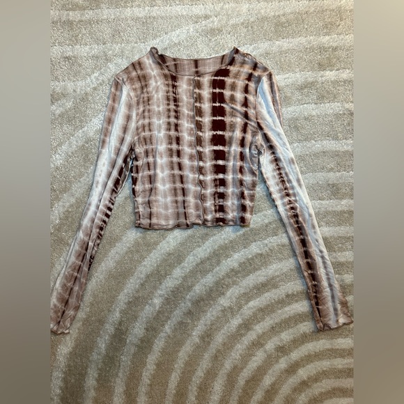 SHEIN EZwear Tie Dye Seam Front Crop Top - Picture 4 of 4